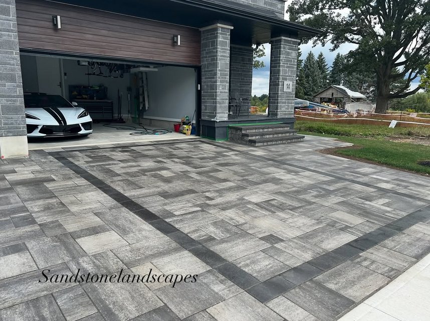 Sandstone Landscapes interlocking driveway Guelph