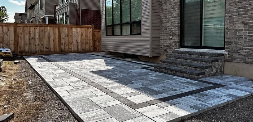 Sandstone Landscapes paver patio steps Guelph